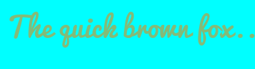 Image with Font Color 83BB78 and Background Color 00FFFF